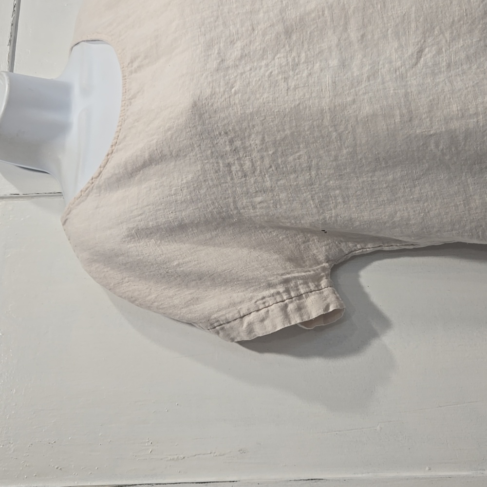 TERZO MILLENNIO 100% LINEN HI LOW TUNIC.  SIZE LARGE.   #7601 - Picture 4 of 10